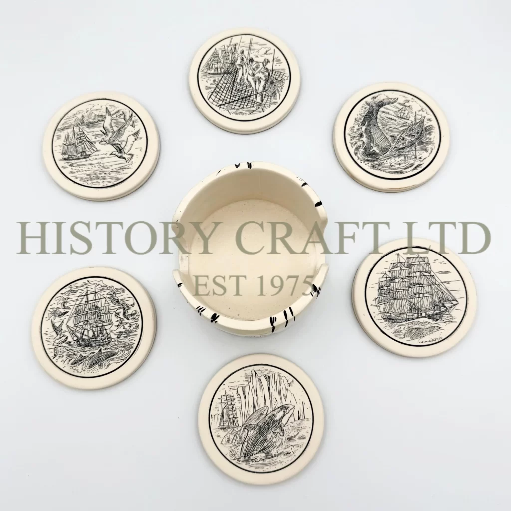 Scrimshaw Coaster Set 1-3